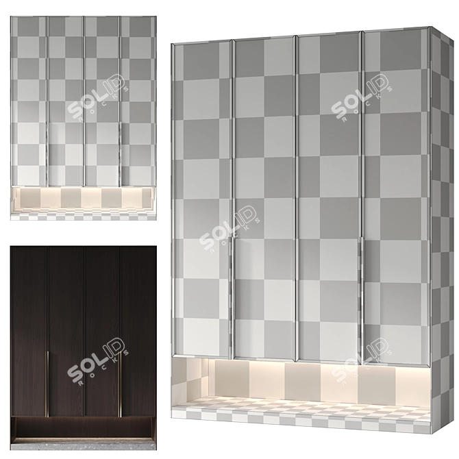 Modern Entryway Furniture Composition 3D model image 6