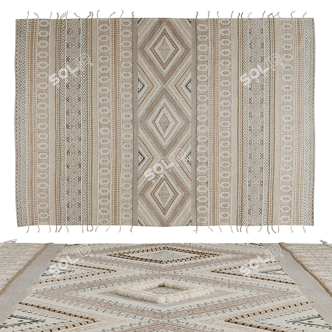 Ethnic Tkano Rug 160x230 3D model image 1