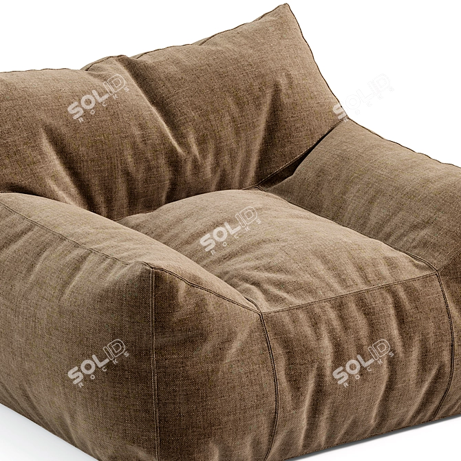 Plush Big Joe Lounger Ottoman 3D model image 5