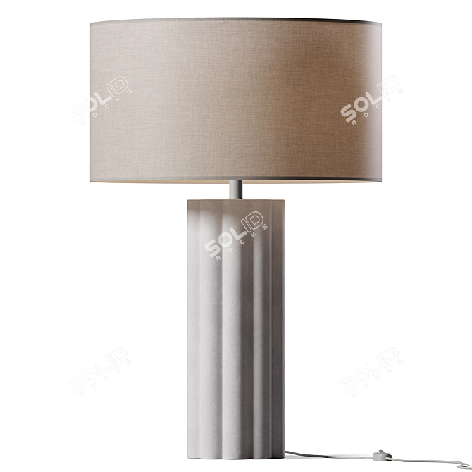 Elegant Nocturn Cream Table Lamp 3D model image 1