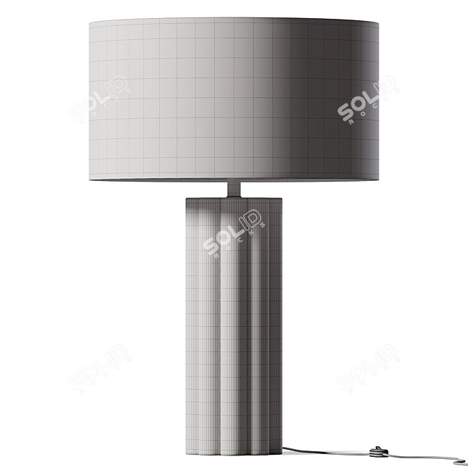 Elegant Nocturn Cream Table Lamp 3D model image 2