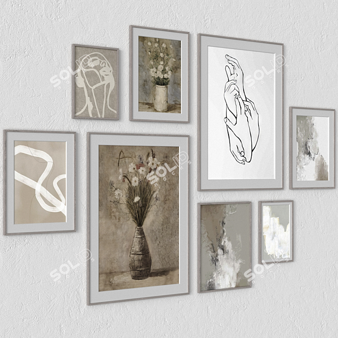 Modern Wall Art Set 3DSMax 3D model image 2