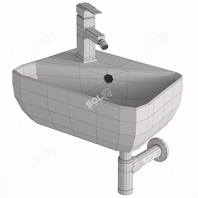 Swiss Madison Wall Mount Sink 3D model image 2