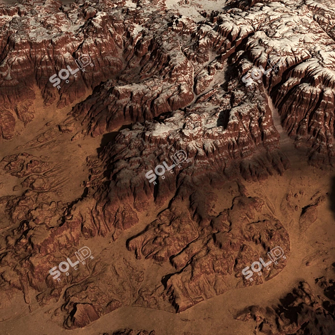 Canyon Peaks 3D Geometry Model 3D model image 10