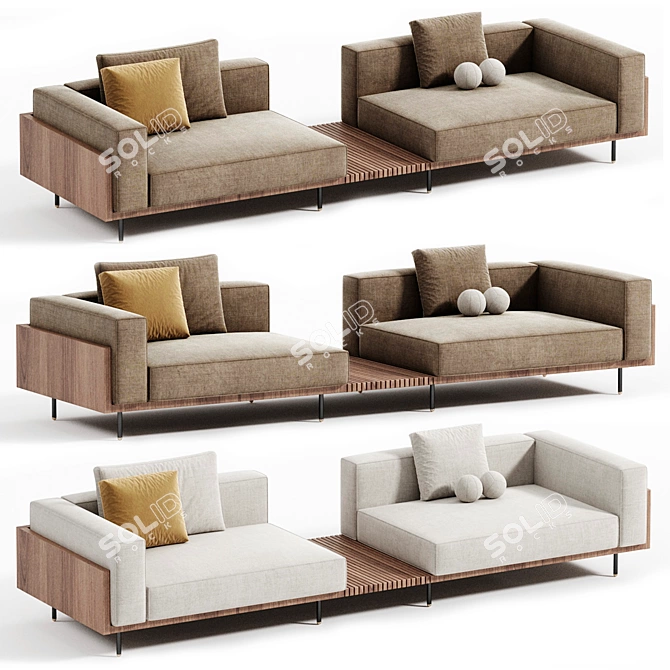 Sleek Brasilia Sofa Minotti Design 3D model image 2