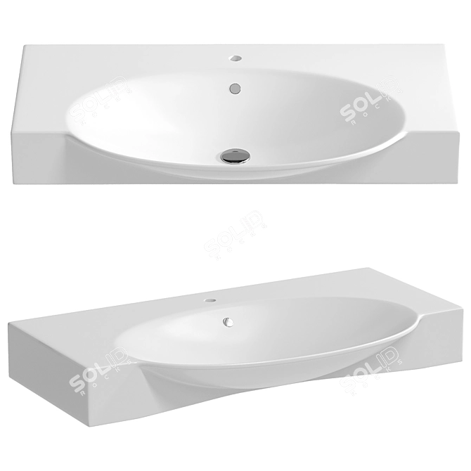 Modern Luxe Infinity 76 Sink 3D model image 3