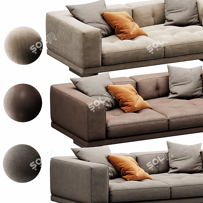 Modern Minotti Dylan Sofa Set 3D model image 2