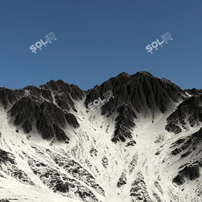 Snowcapped Peaks 3D Model Kit 3D model image 2