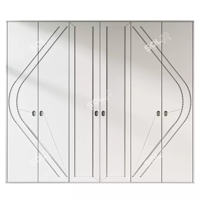 Modern Model Wardrobe 175 Dimensional 3D model image 3