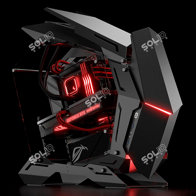 Animated RGB Gaming PC Kit 3D model image 2