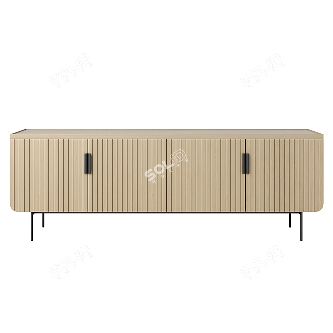 Elegant 4-Door Sideboard - MAISONS DU MONDE 3D model image 3