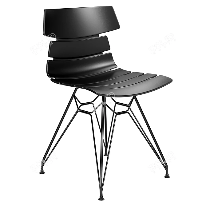 Modern Hansen Chair: Black Style 3D model image 1