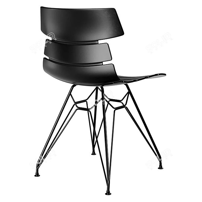 Modern Hansen Chair: Black Style 3D model image 3