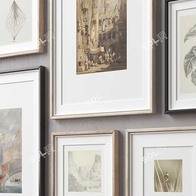 Assorted Picture Frames Set Collection 3D model image 2