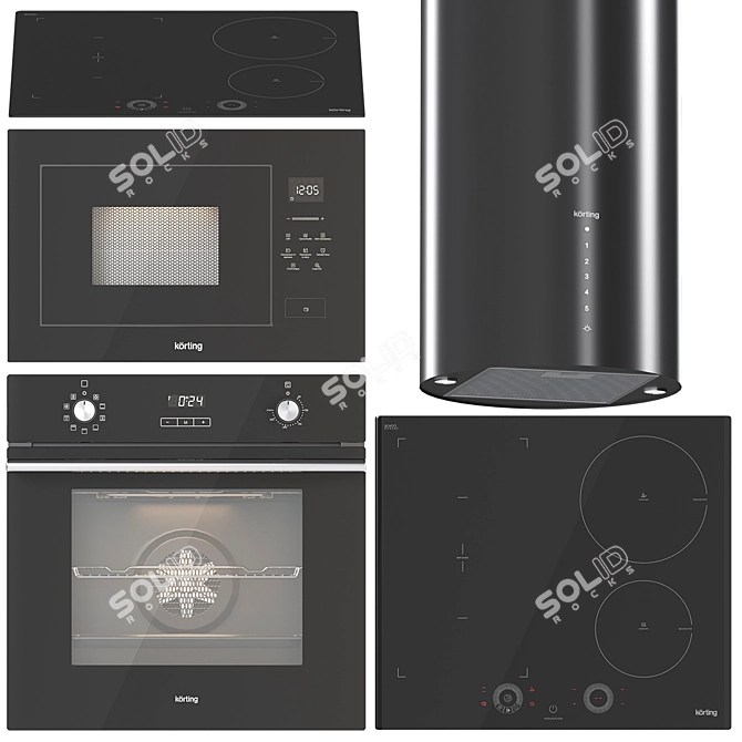 Korting Appliance Set 7 Collection 3D model image 1