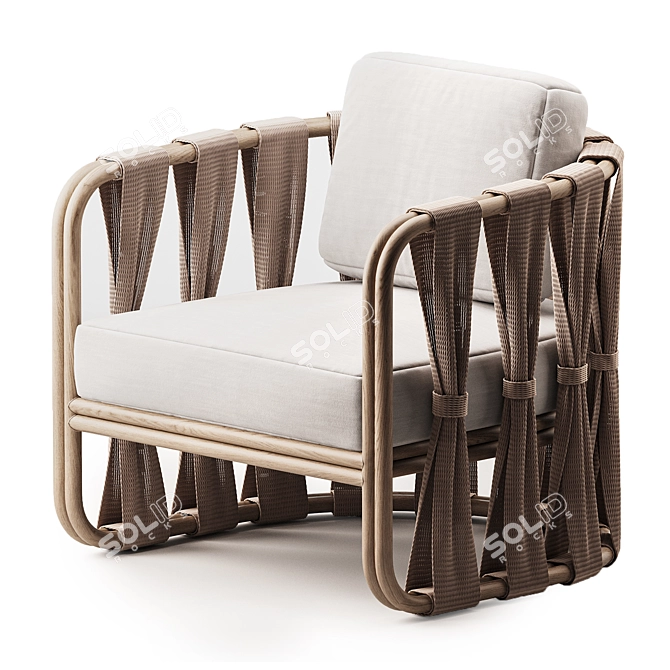 Modular Lounge Chair Set 3D model image 2