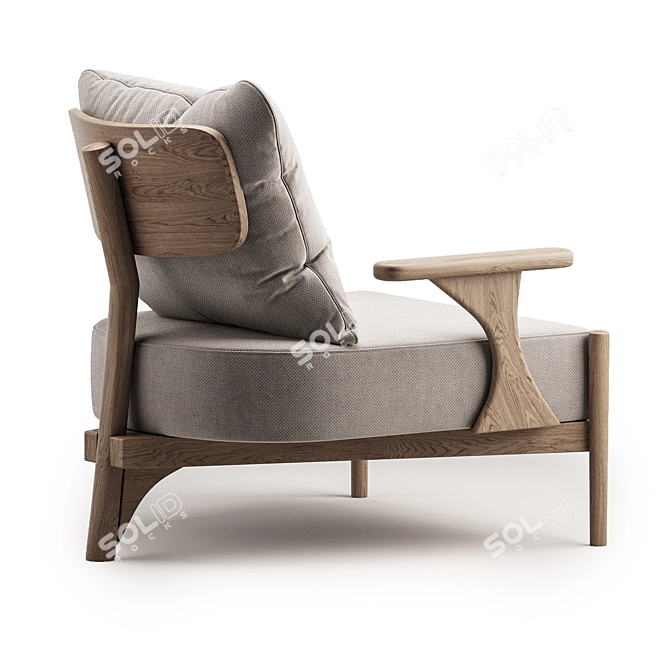 Elegant Modern Armchair Design 3D model image 3