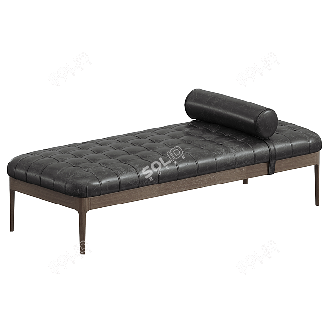 Elegant Anacapa Leather Bench 3D model image 2