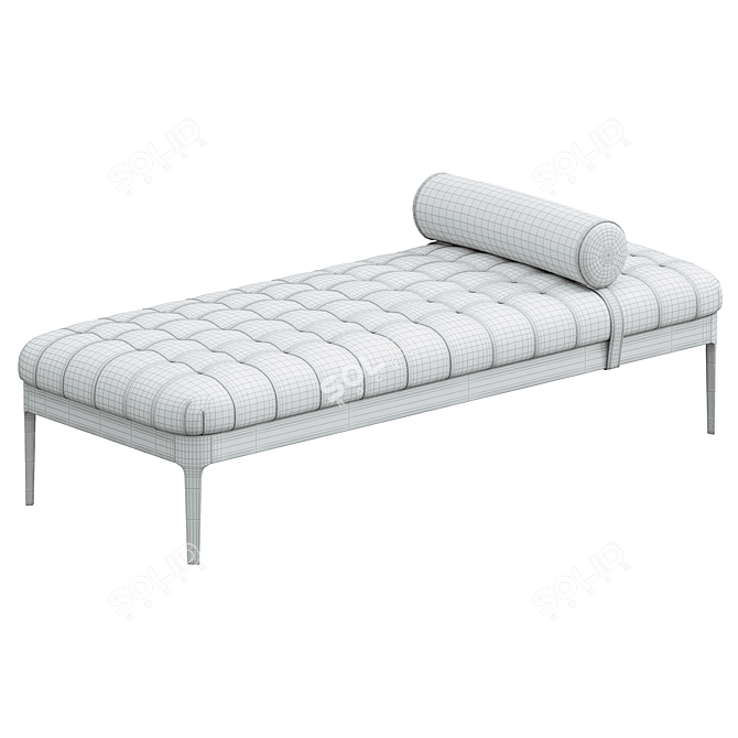 Elegant Anacapa Leather Bench 3D model image 3