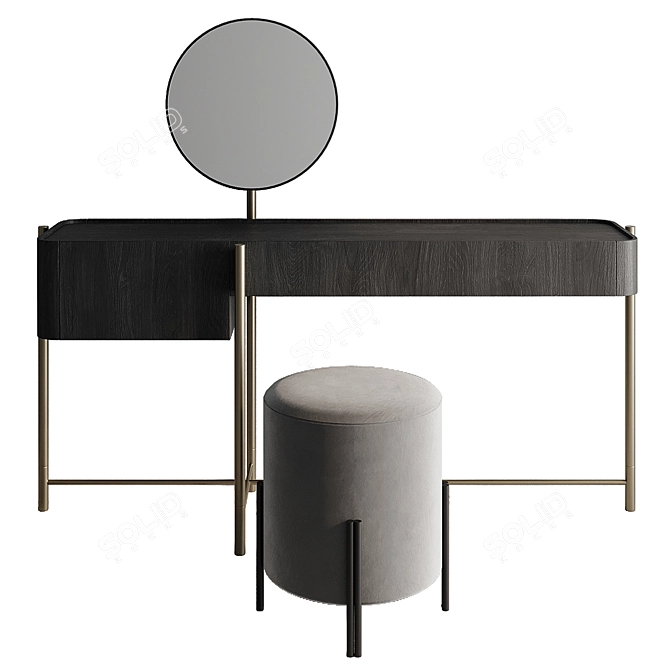 Modern Chic Shanghai Desk Vanity 3D model image 2