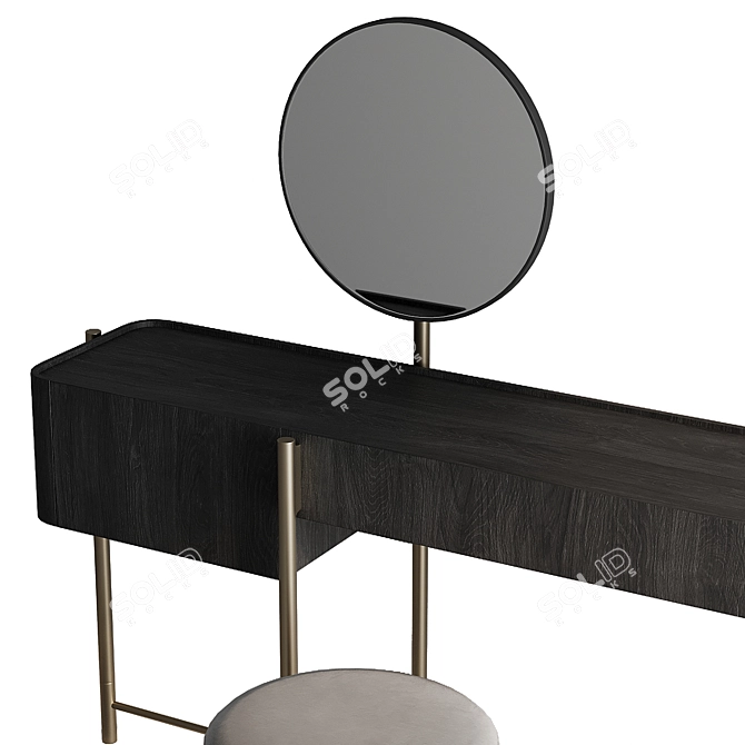 Modern Chic Shanghai Desk Vanity 3D model image 4