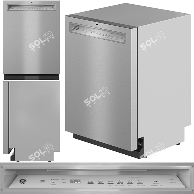 Complete GE Appliance Collection Set 3D model image 6