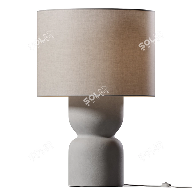 Modern Cement Table Lamp 3D model image 1