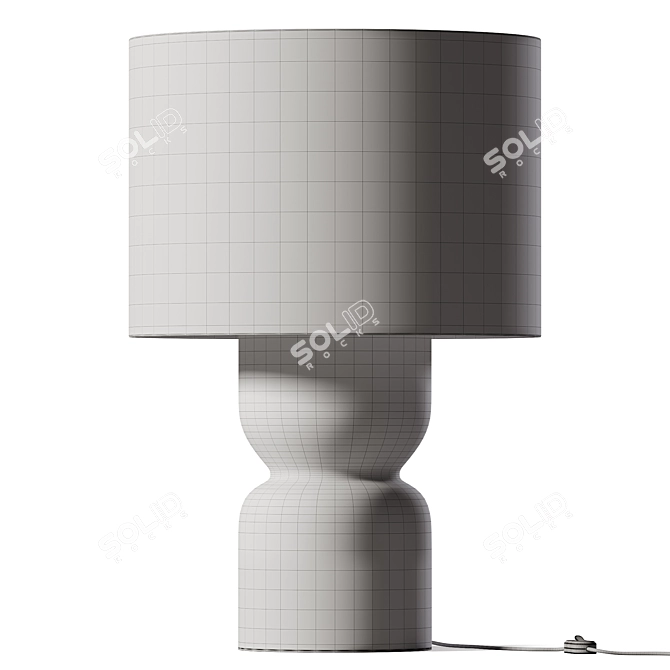 Modern Cement Table Lamp 3D model image 2