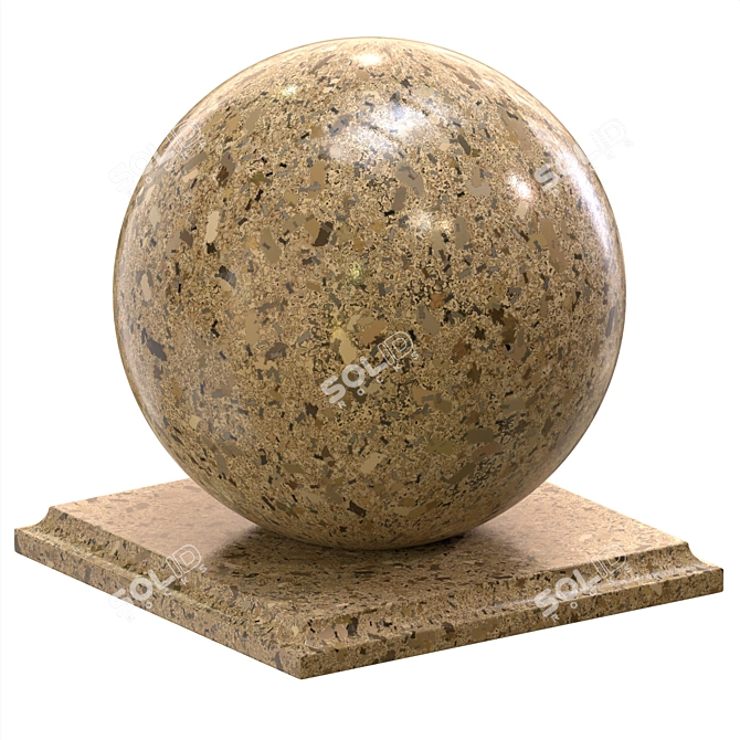 Granite Stone Seamless PBR Texture 3D model image 5