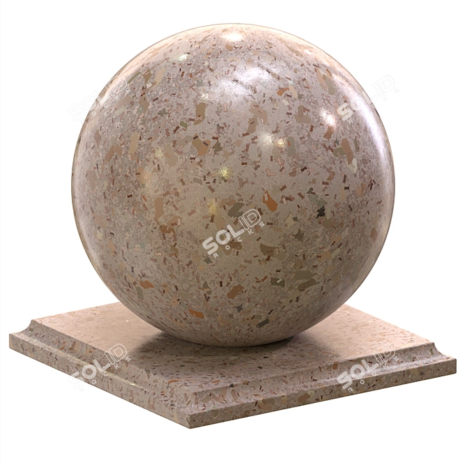 Granite Stone Seamless PBR Texture 3D model image 7