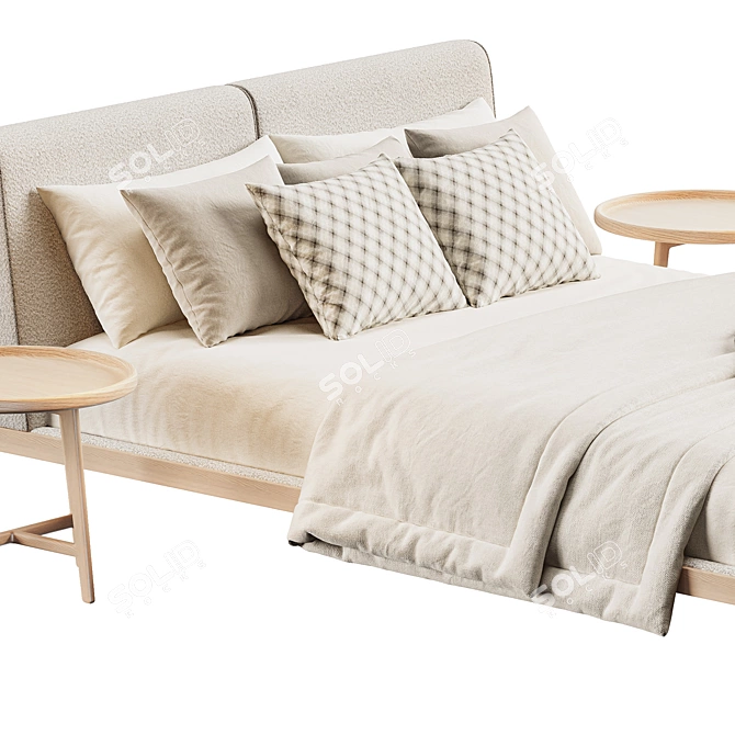 Elegant Porada Ziggy Bed Design 3D model image 3