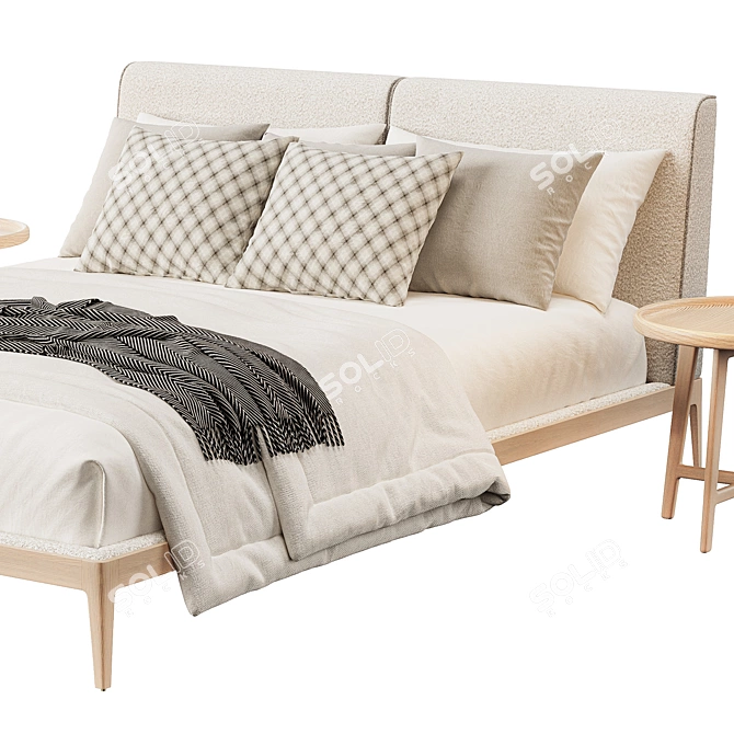 Elegant Porada Ziggy Bed Design 3D model image 5