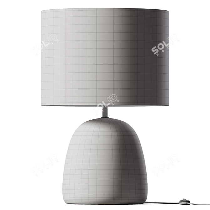 Elegant Stoneware Polyester Table Lamp 3D model image 2