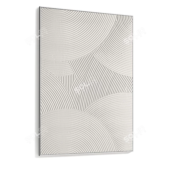 Plaster Textured Dual Photo Frame 3D model image 4