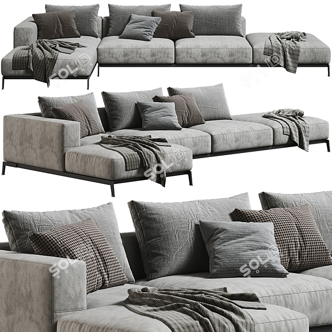 Ettore Sofa Composition 01, Vray 3D model image 1