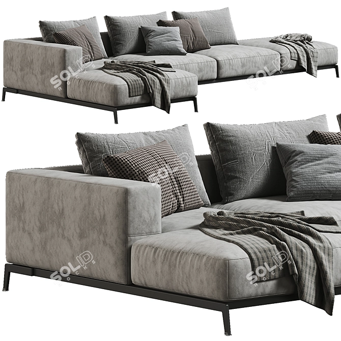 Ettore Sofa Composition 01, Vray 3D model image 2