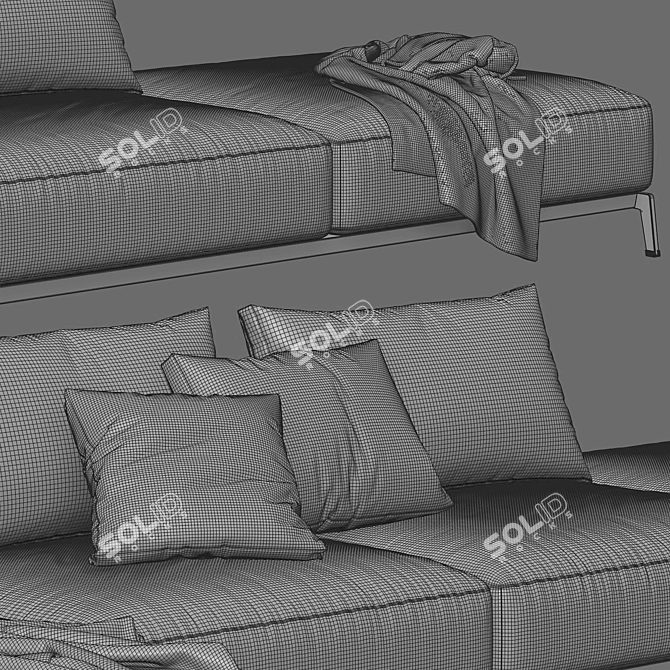 Ettore Sofa Composition 01, Vray 3D model image 5