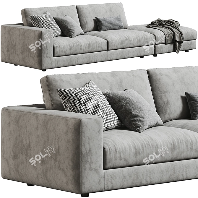 Luxury Superhiro Sofa: Vray Rendered 3D model image 1