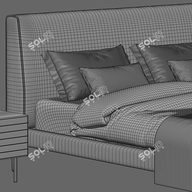  Stylish BoConcept Arlington Bed 3D model image 4