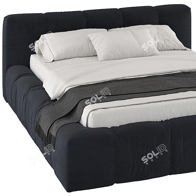  Italian Tufty Bed Model (3dsmax2017 +obj) 3D model image 2