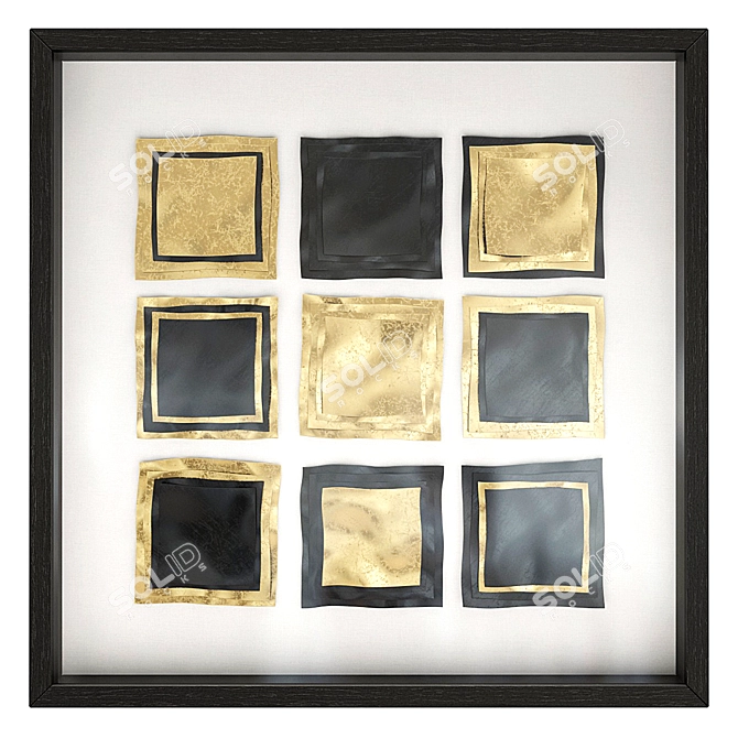 Elegant Fair Square Shadow Box 3D model image 1