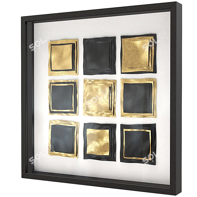 Elegant Fair Square Shadow Box 3D model image 2