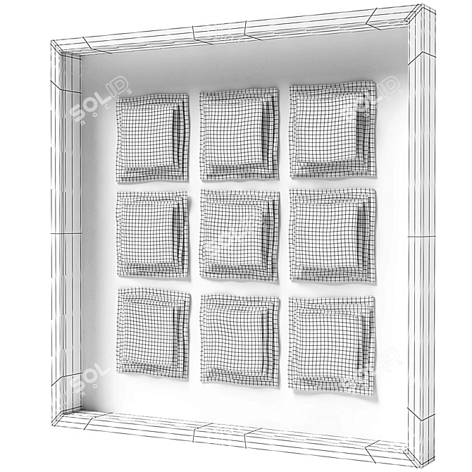 Elegant Fair Square Shadow Box 3D model image 6