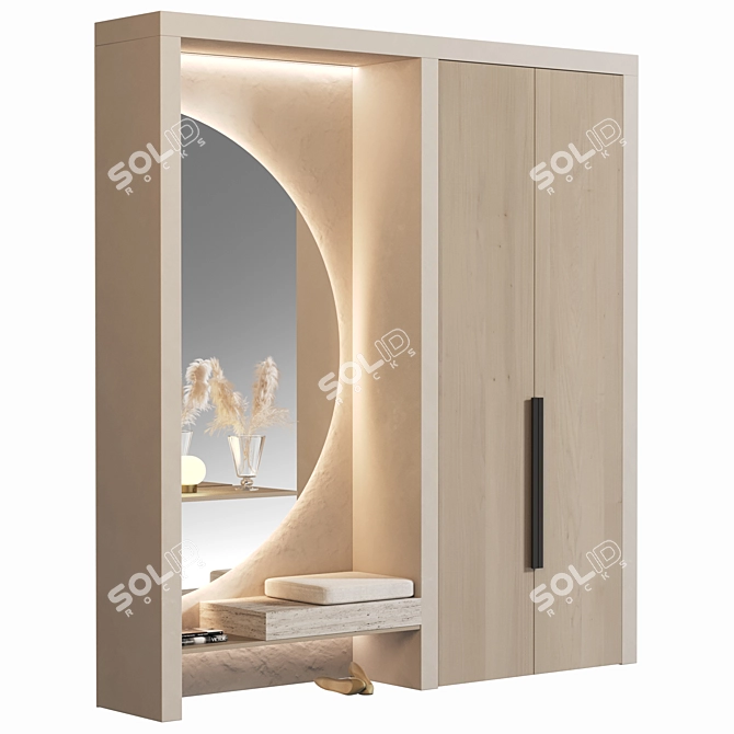 Modern Hallway Furniture Set 3D model image 2