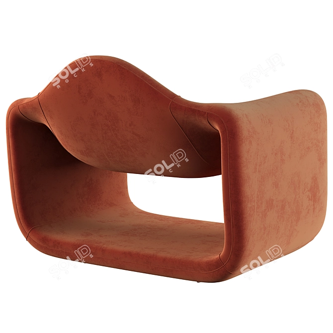 Modern Elegance Armchair - Colo 3D model image 4