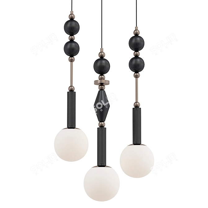 Berton Design Pendant Light 3D model image 2