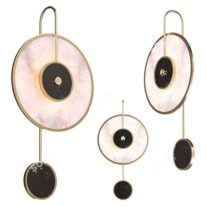 Elegant ALAN Wall Light Model 3D model image 1