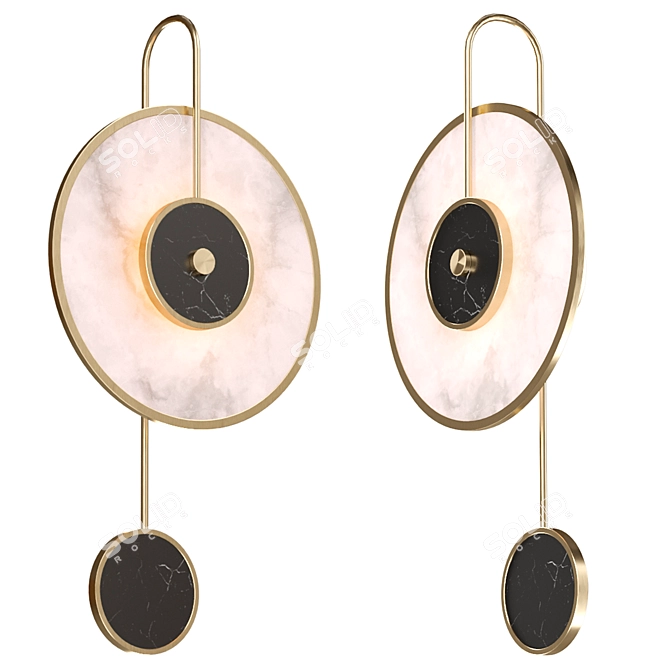 Elegant ALAN Wall Light Model 3D model image 4