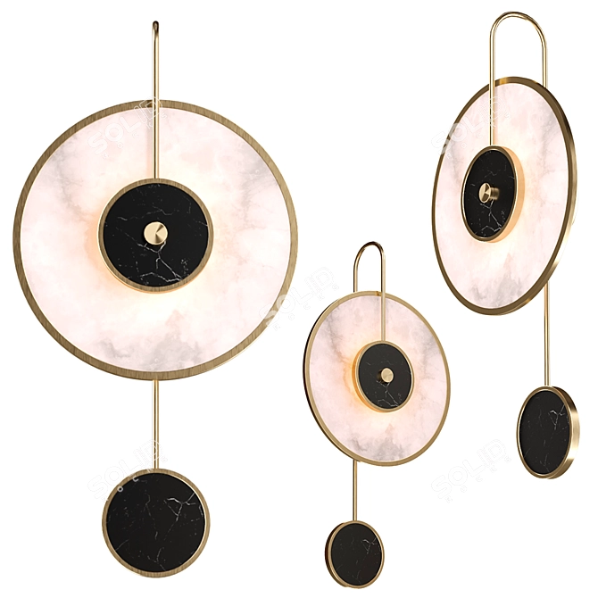 Elegant ALAN Wall Light Model 3D model image 5