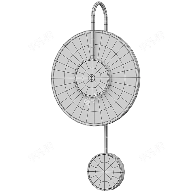 Marble Disc LED Wall Sconce 3D model image 3